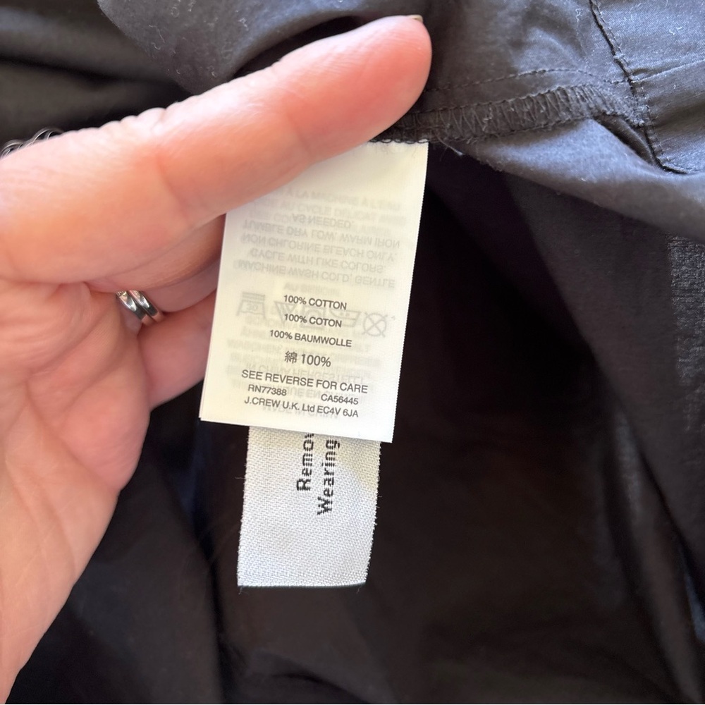 J. Crew G8385 Solid Black Sleeveless Ruffle Bib Neckline Shift Dress Size 14 - Picture 4 of 5
